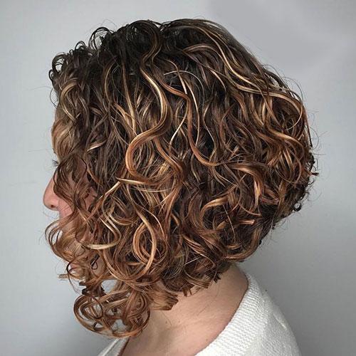 Inverted Bob Curly Hair