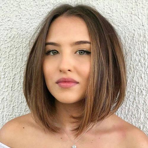 Inverted Bob For Round Face