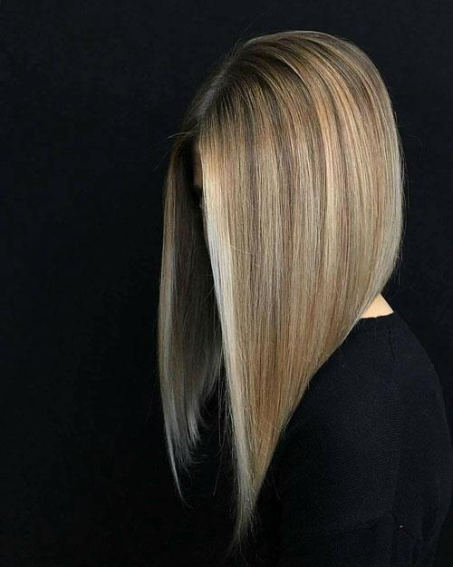 Long Inverted Bob Haircut