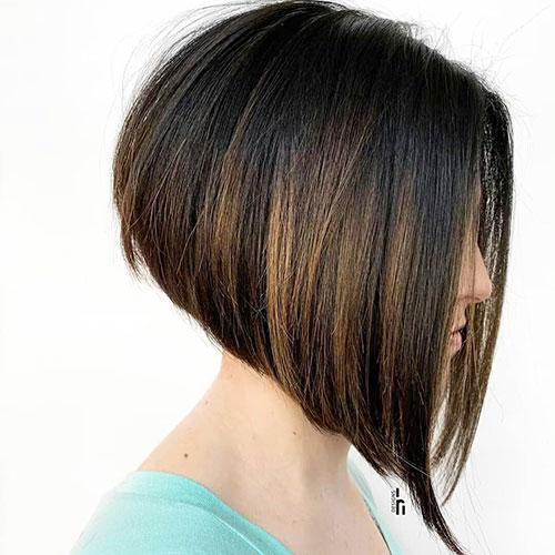 Short Angled Bob For Fine Hair