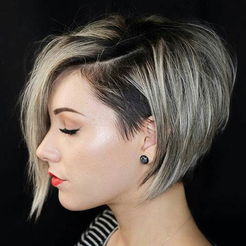 Short Inverted Bob with Bangs and Layers