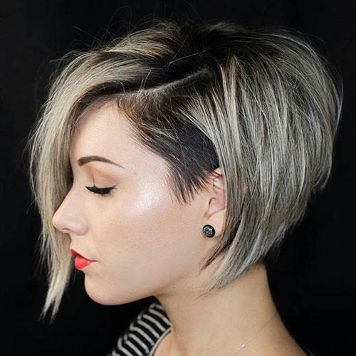 Short Inverted Bob with Bangs and Layers