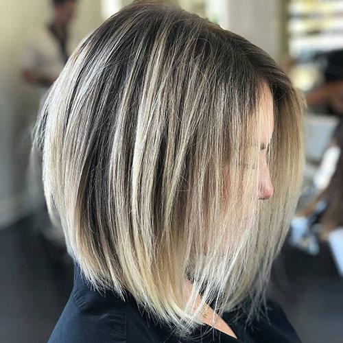 Shoulder-Length Inverted Bob Haircut