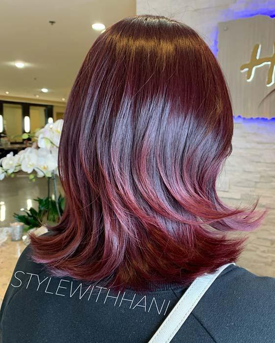 Burgundy Layered Hair Idea