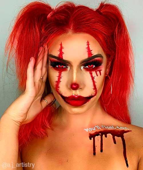 Pennywise makeup - Halloween makeup ideas 2021