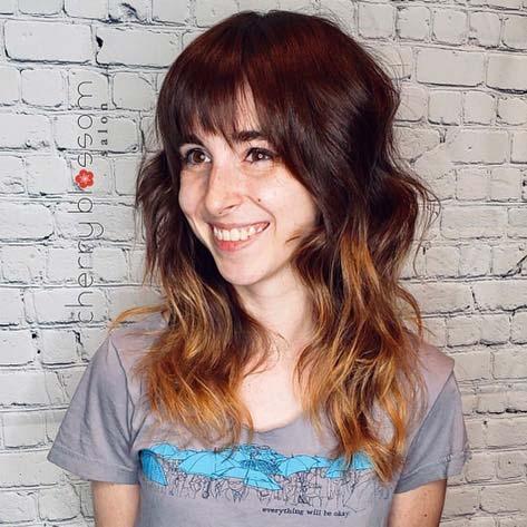 Stylish Ombre Shag Haircut