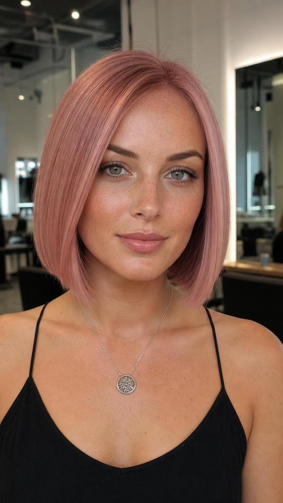 29 Best Short Stacked Bob Hair Ideas For Women Dusty Rose Quartz Hair
