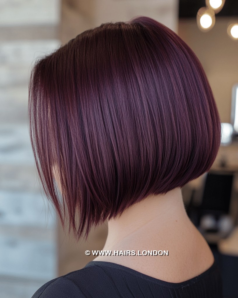 Deep Plum Burgundy Hair