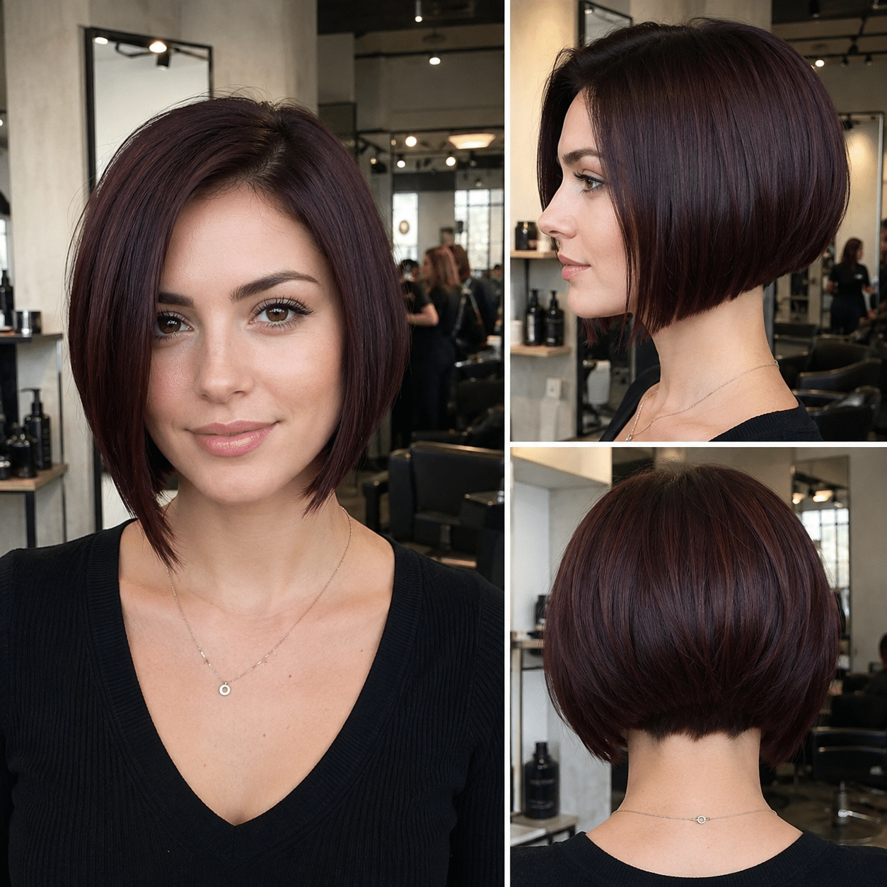 Dark Cherry Satin Hair