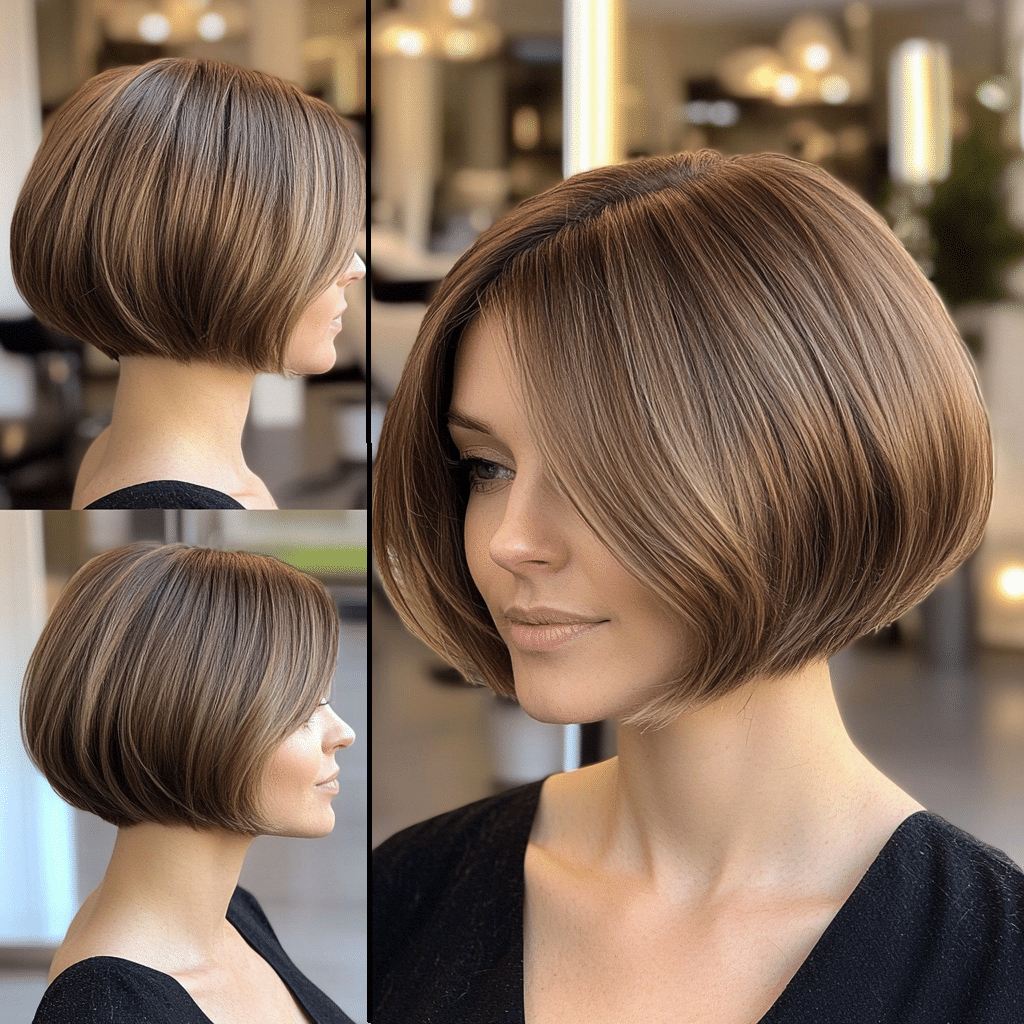 Glossy Mocha Brown Hair