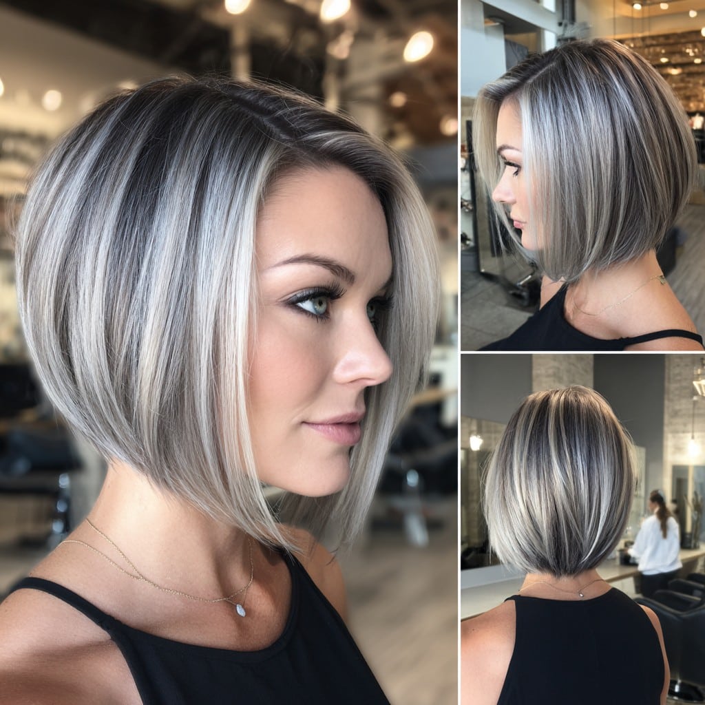 Smokey Blonde A-Line Bob Hair