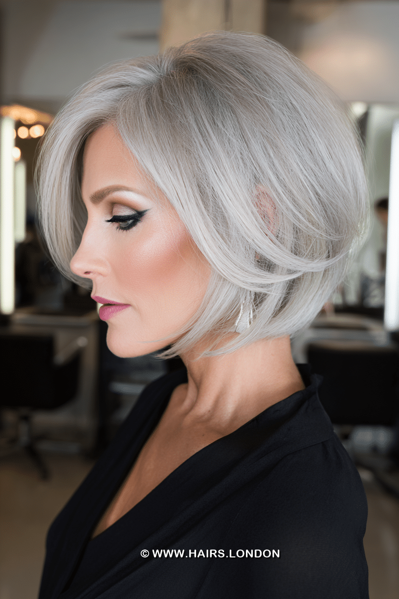 Soft Silver Ice Blonde Hair