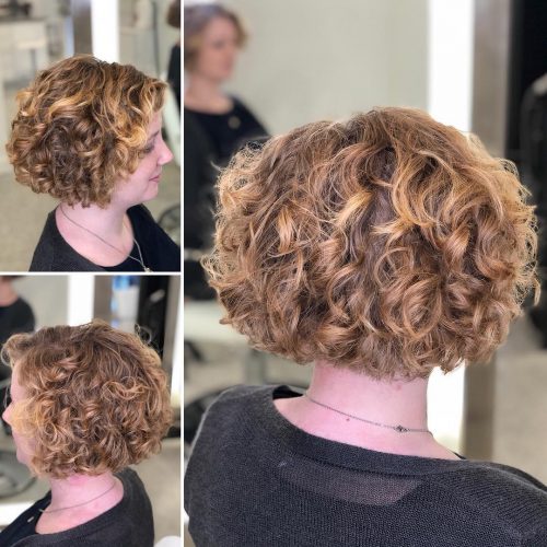 A permed bob haircut