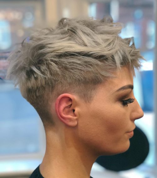 A versatile short textured pixie cut for thick hair