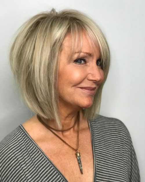 Choppy Hairstyle for Women Over 60