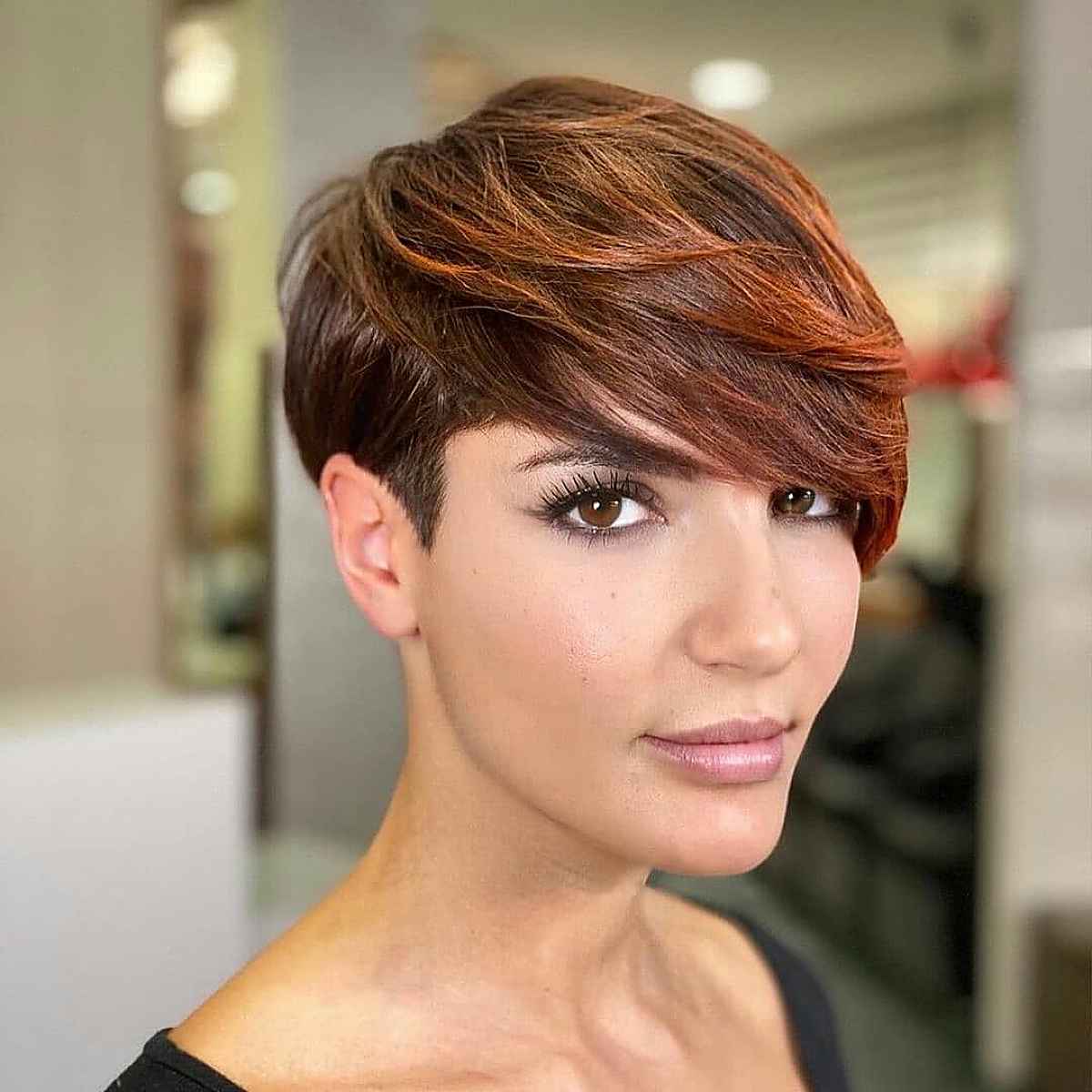 Layered Pixie with Bangs