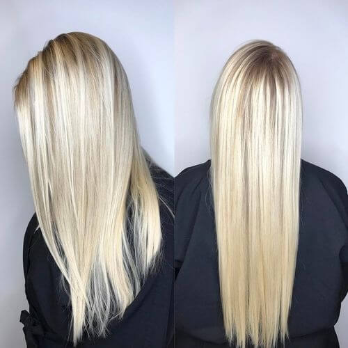 Long and Straight Blonde Hair