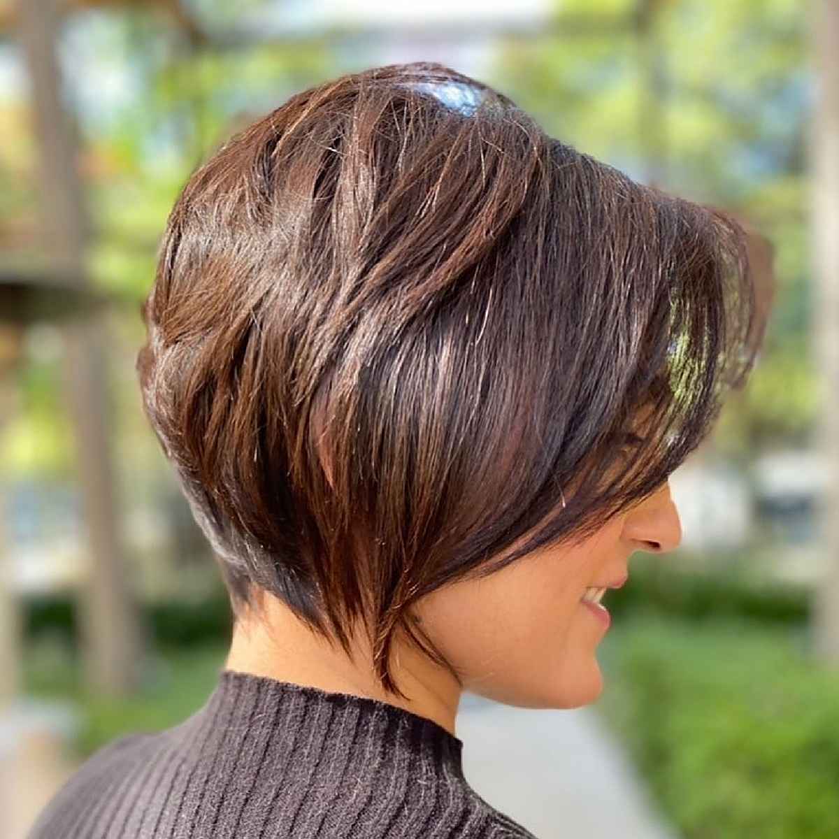 Long Inverted Pixie Bob Haircut