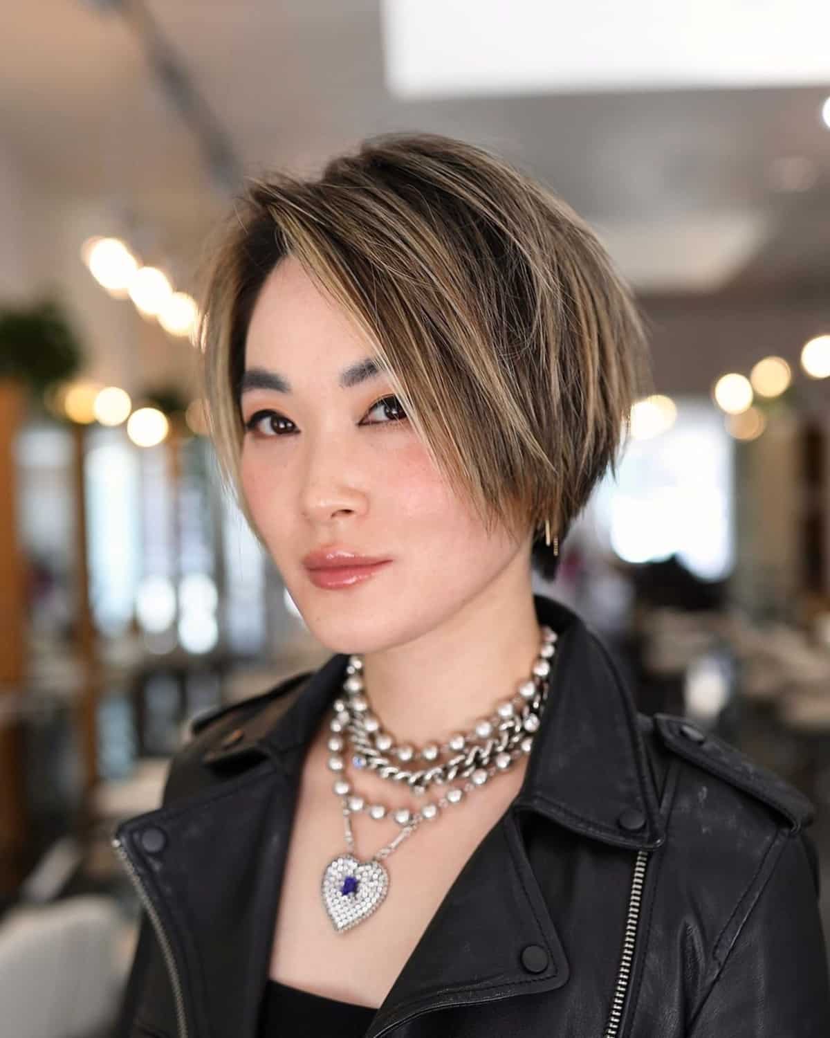 Long-Length Asymmetrical Pixie Cut