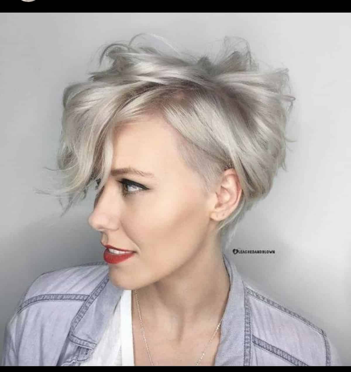 Long undercut pixie with waves