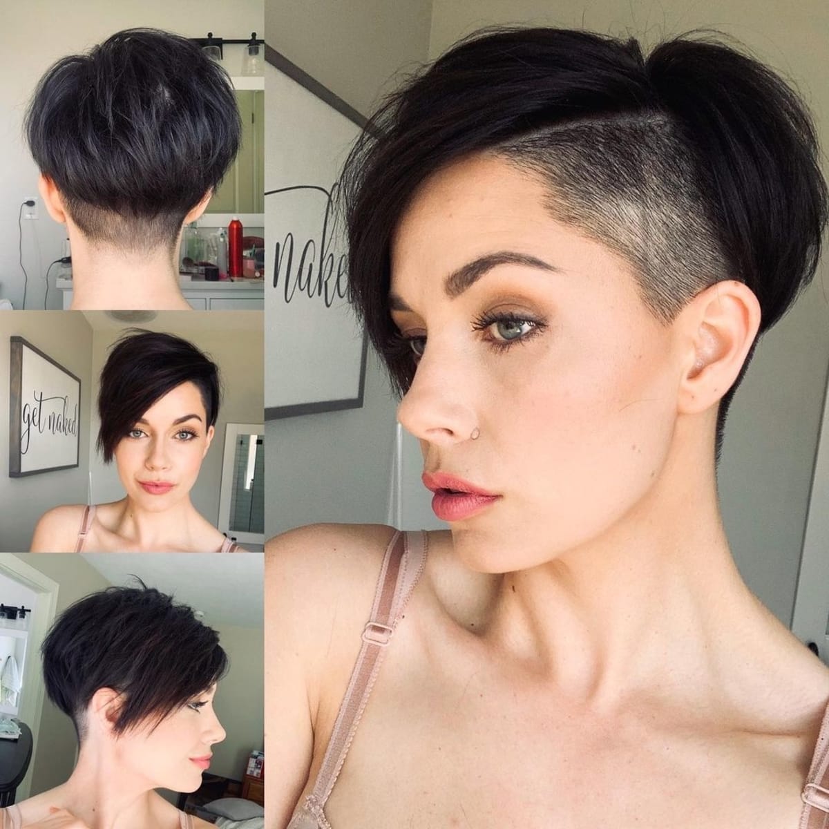 Pixie undercut for short thick hair