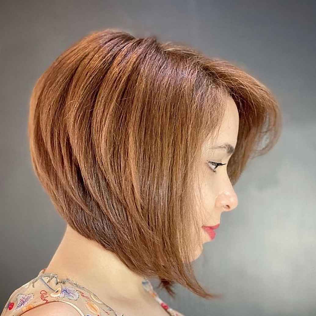 playful yet professional chin length bob