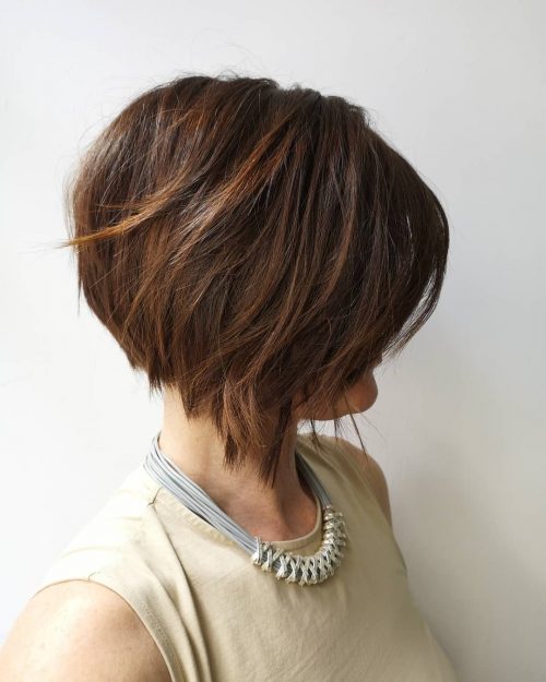 short a-line bob with layers