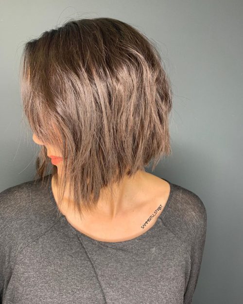 short choppy a-line bob