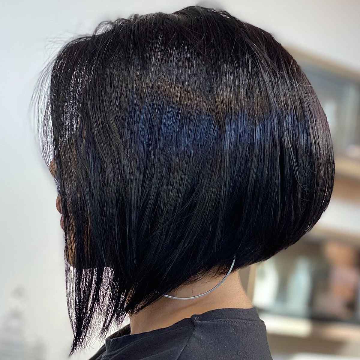 Stacked Angled Bob Ideal for Thick Hair