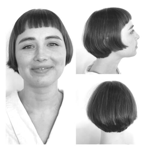 Vintage short bob haircuts with bangs