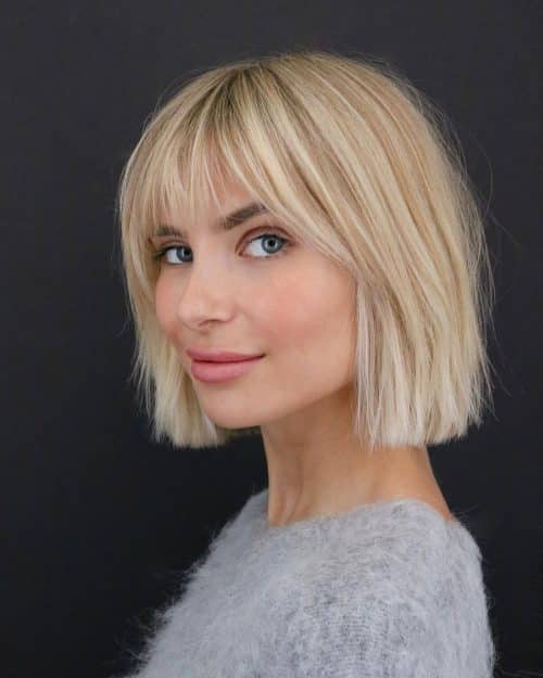 30 Stunning Short Hair with Bangs Hairstyle Ideas