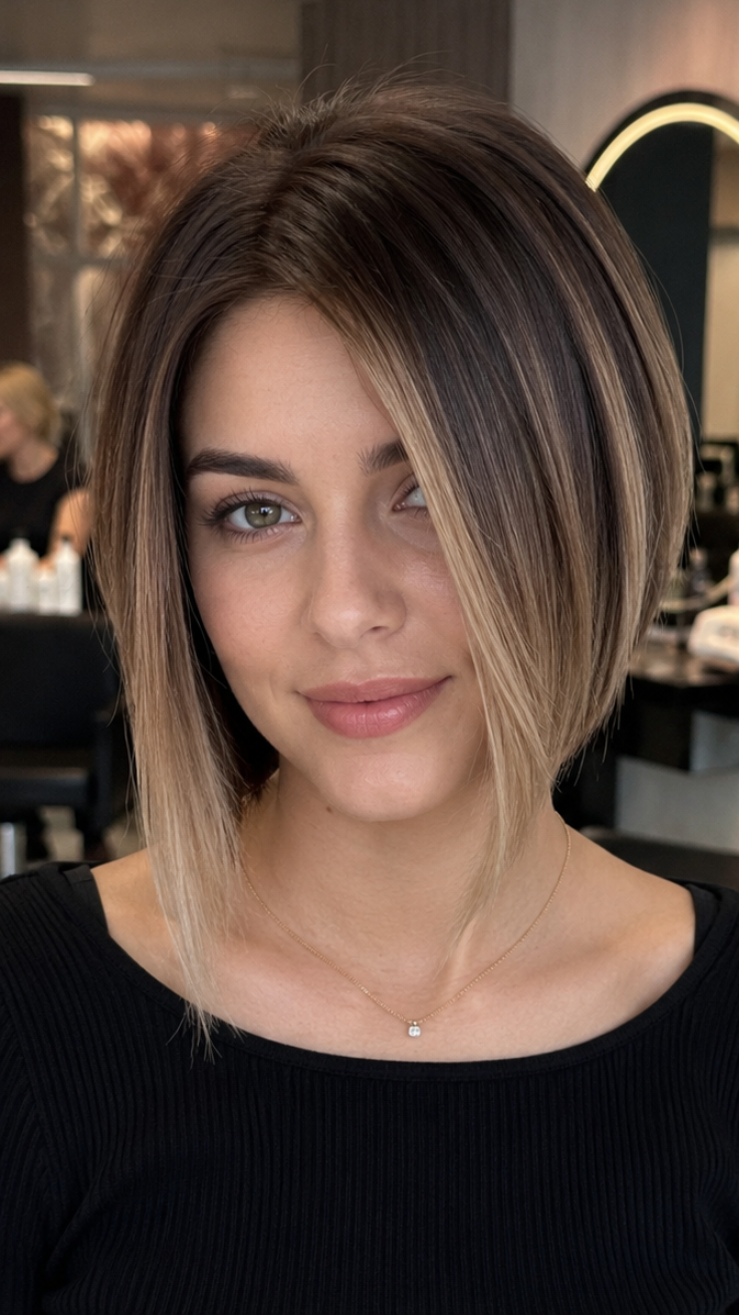 46 Chic Angled Bob Haircuts Smoky Beige Blonde Hair