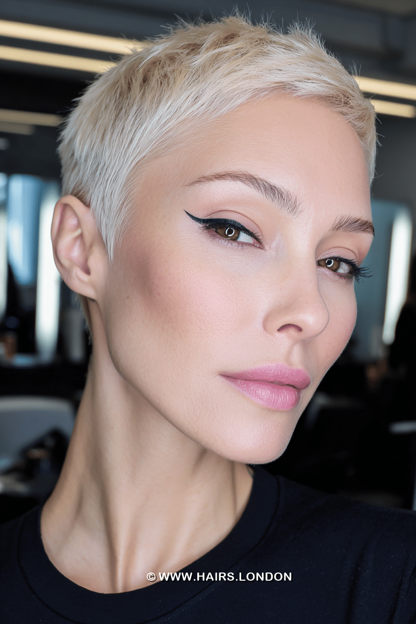 Frosted Platinum Blonde Hair