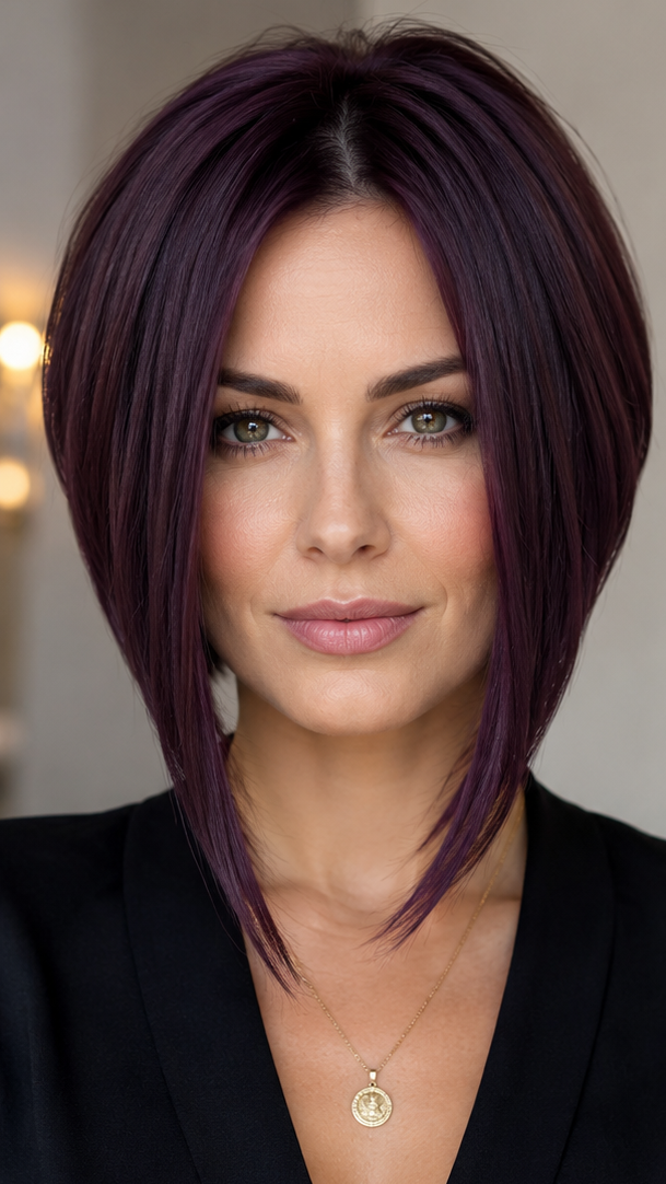 Black Plum Velvet Hair