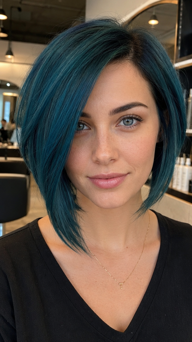 Deep Teal Sapphire Hair