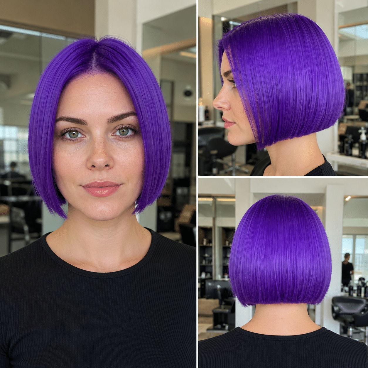 Electric Amethyst Precision Bob Hair