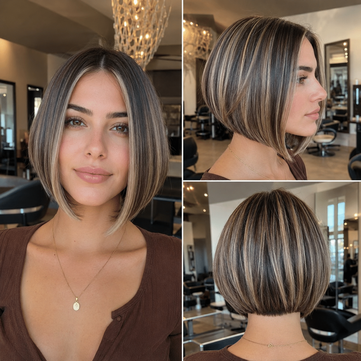 Smoky Beige Blonde Bob Hair