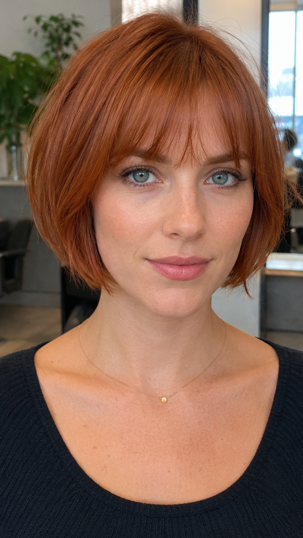 48 Hottest Stacked Haircuts Cinnamon Copper Hair