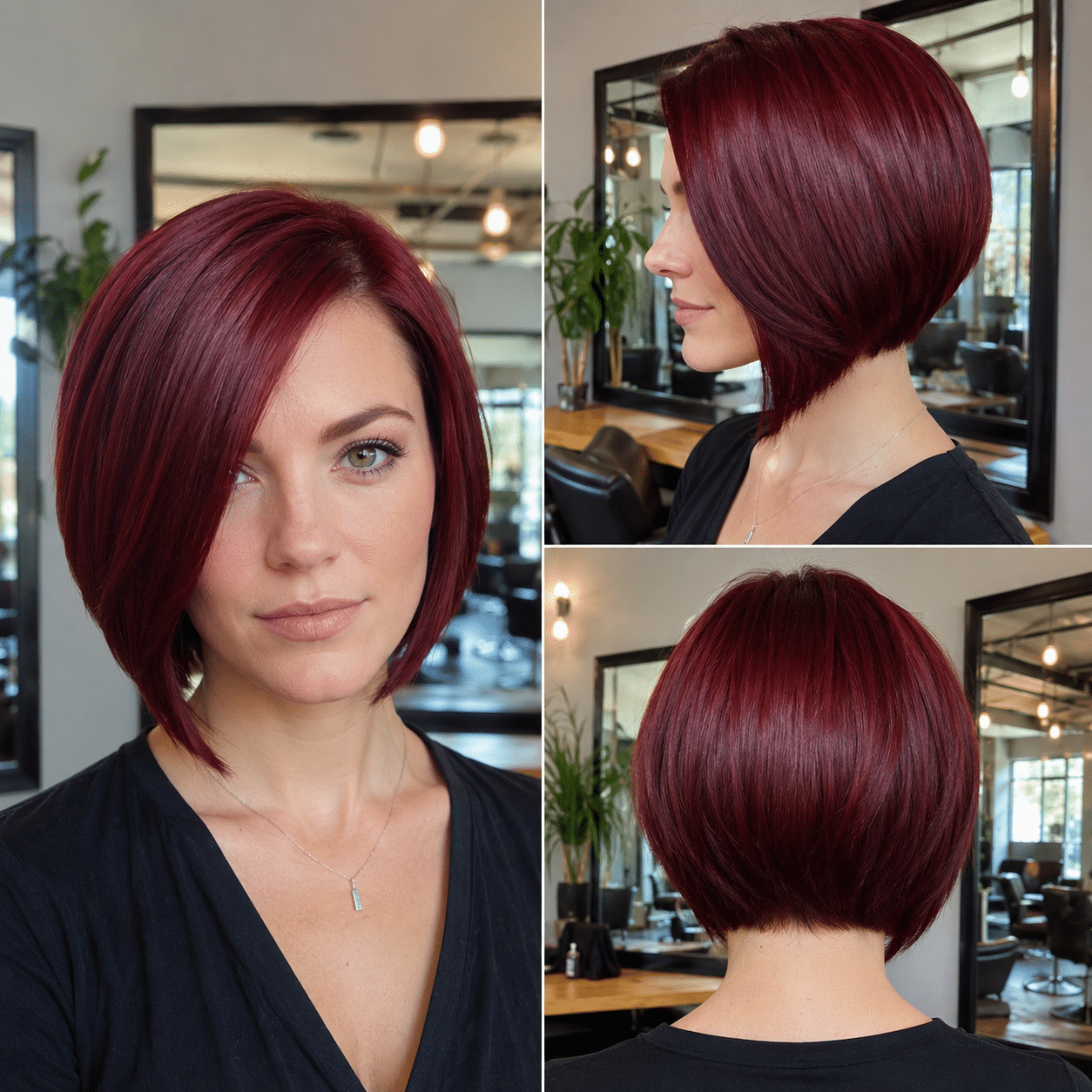 Velvet Cherry Wine Bob Hair