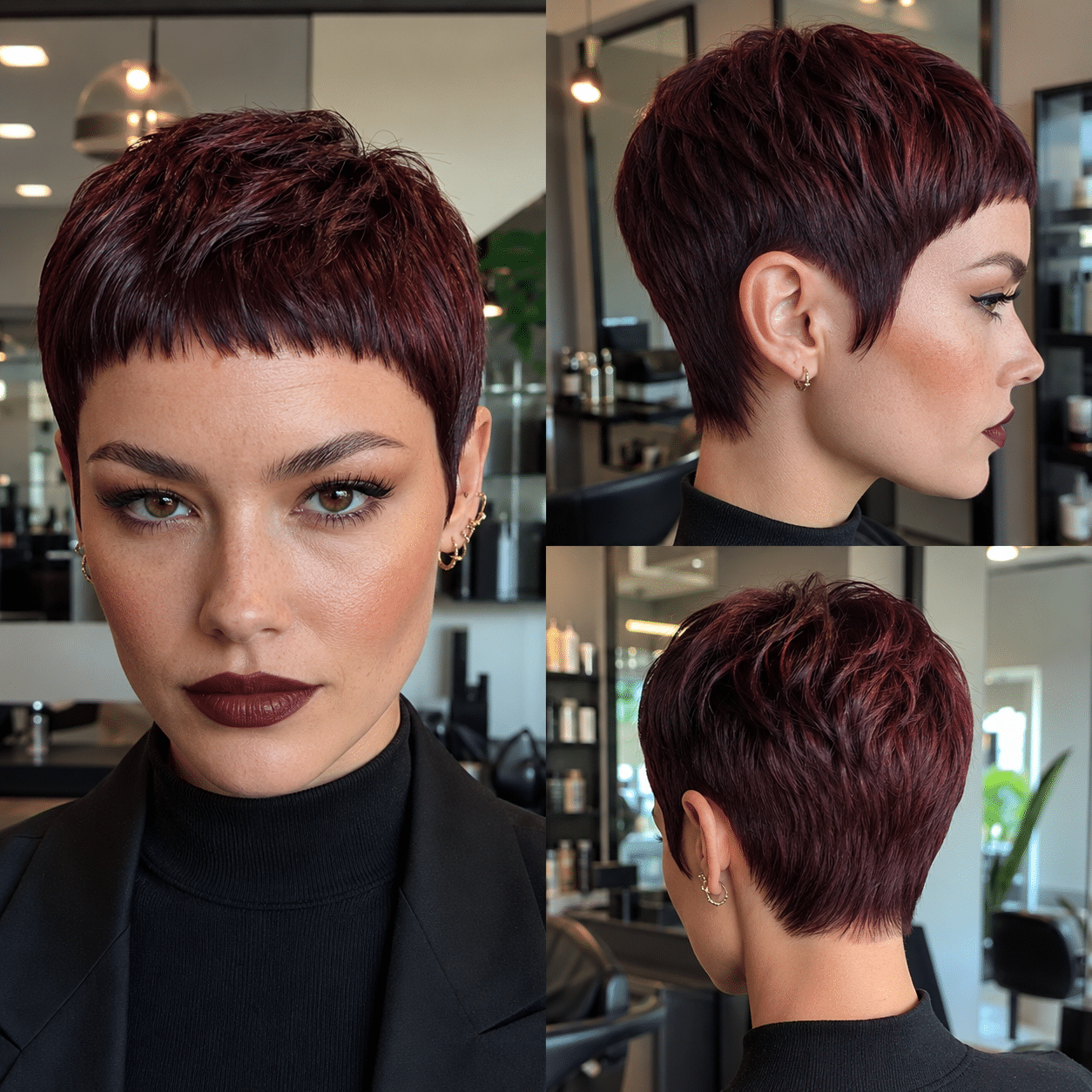 Deep Merlot Pixie Hair