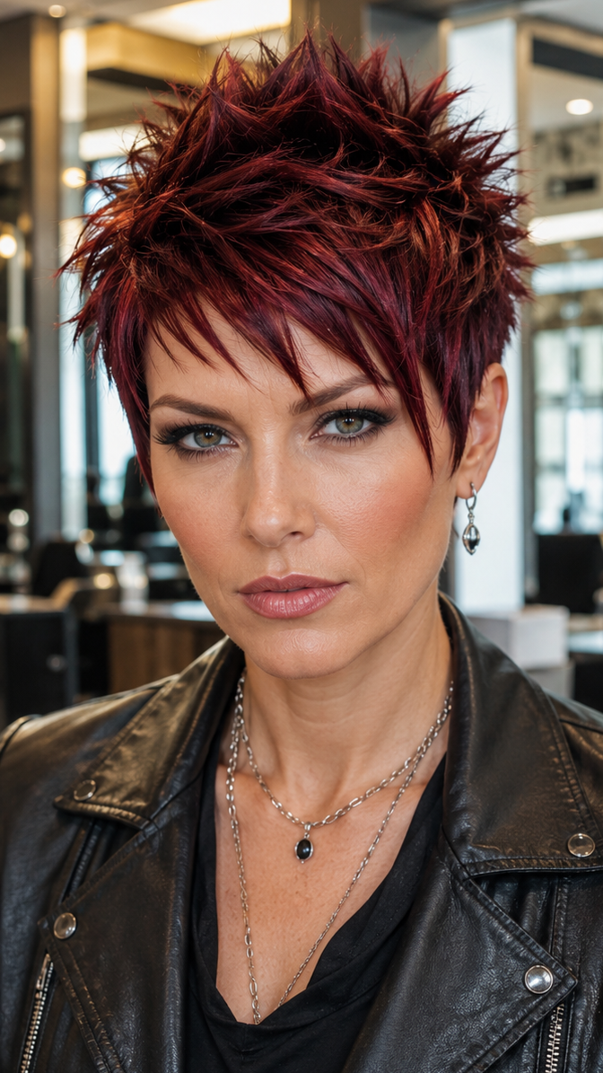 60 Pixie Cuts in Blonde, Red, Brown, Ombre, and Highlights Crimson Merlot Hair