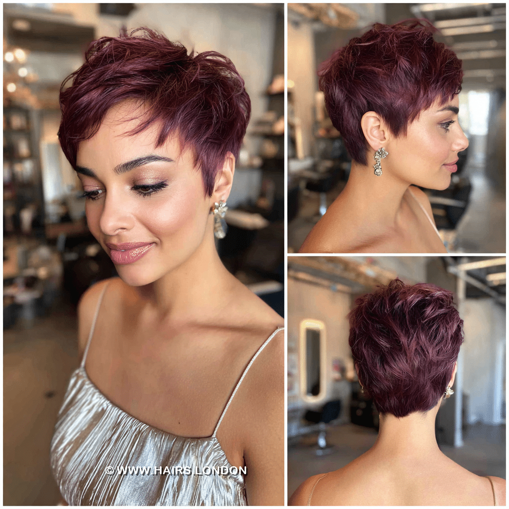 Rich Burgundy Wine Hair