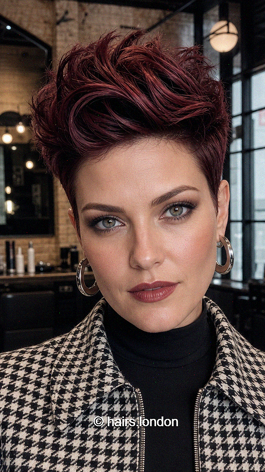 64 Pixie Cuts in Blonde, Red, Brown, Ombre, and Highlights Black Cherry Merlot Hair