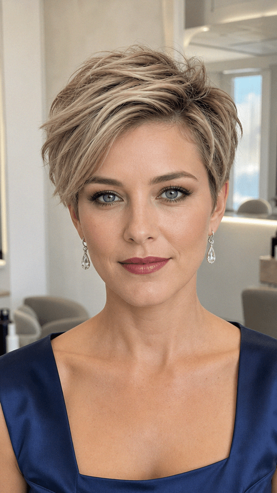 64 Pixie Cuts in Blonde, Red, Brown, Ombre, and Highlights Toasted Beige Blonde Hair