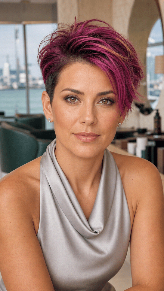 Raspberry Merlot Magenta Hair
