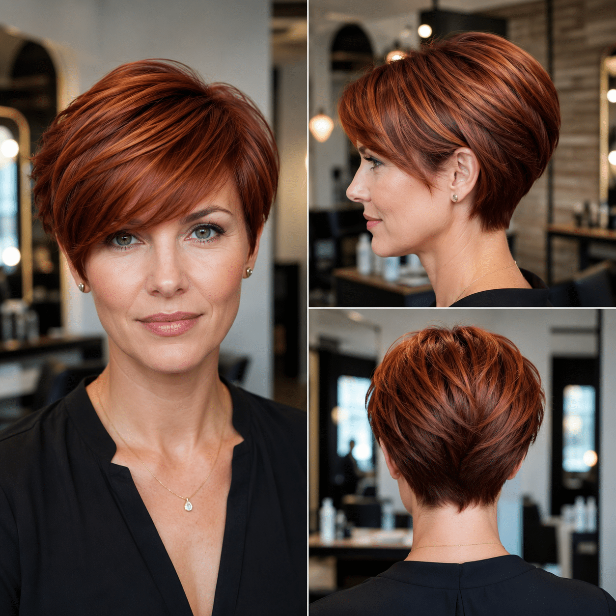 Cinnamon Copper Pixie Hair