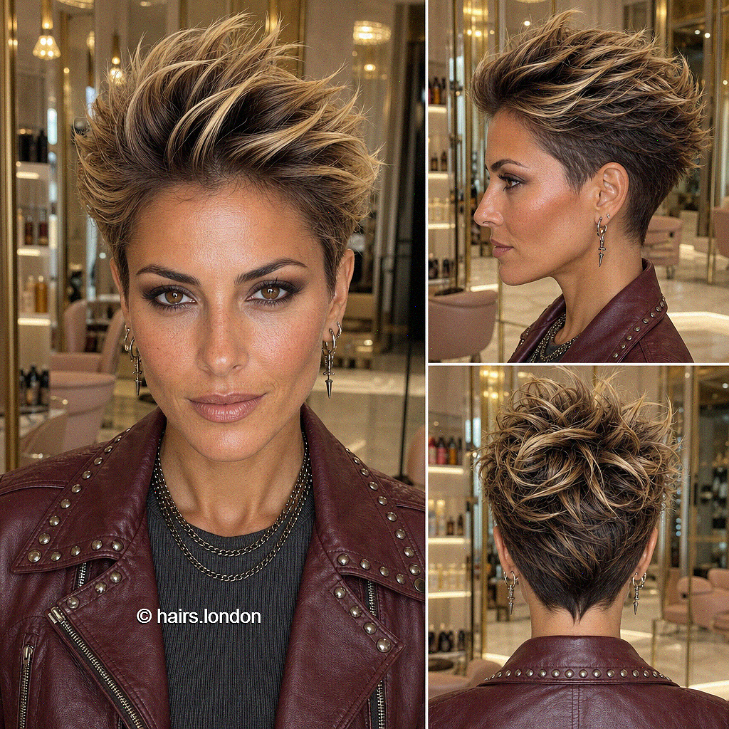 75 Stylish Pixie Haircuts for Thick Hair Golden Mocha Brunette Hair