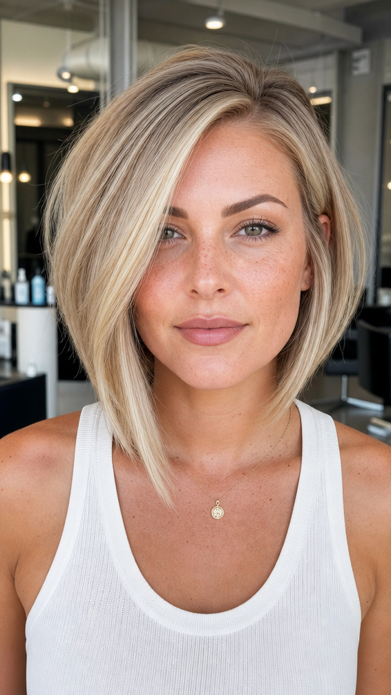 73 Winning Looks with Bob Haircuts for Fine Hair Champagne Vanilla Blonde Hair