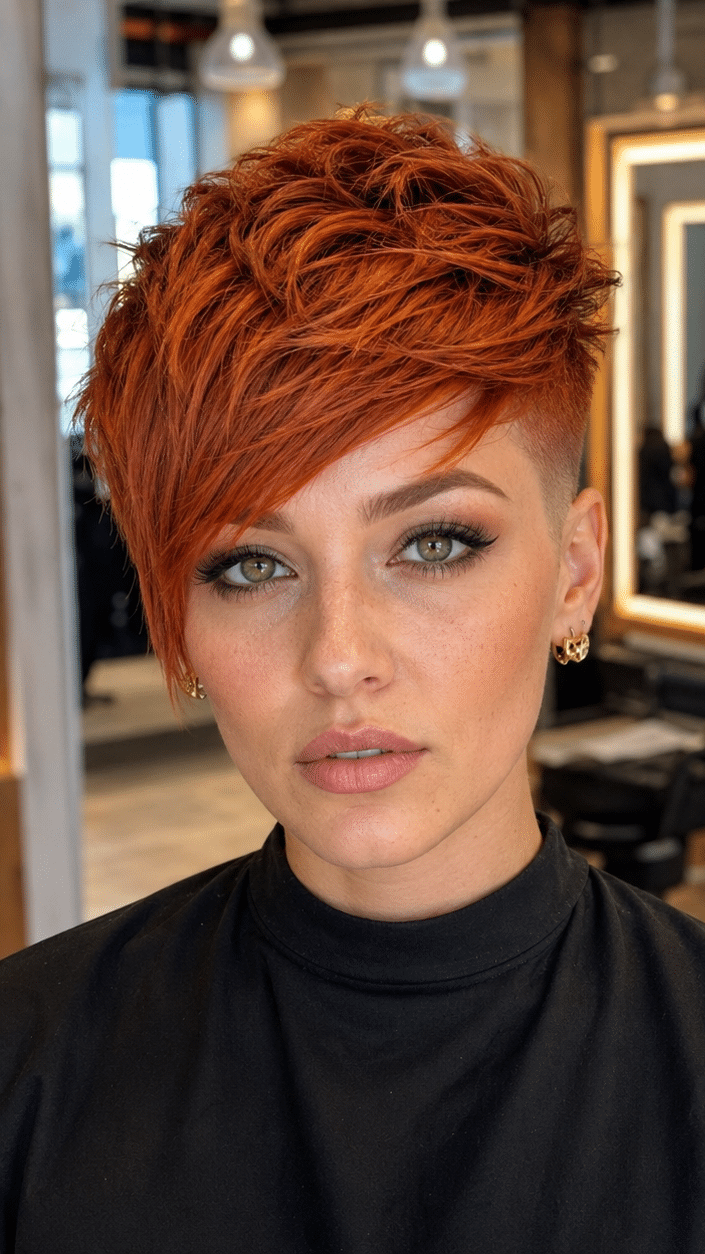 Burnt Copper Flame Hair