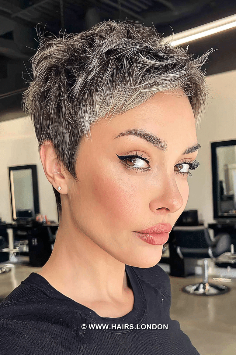 Salt and Pepper Silver Hair